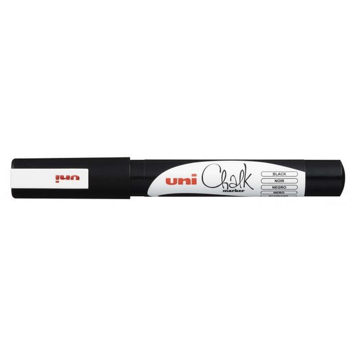 Pack De 6 Unidades Uni-Ball Pwe-3ms Marcador De Tiza Liquida - Punta Conica 0.7mm - Borrado En Humedo - Resistente A La
