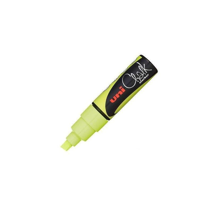 Pack De 6 Unidades Uniball Marcador De Tiza Liquida Chalk Pwe-8k Amarillo Fluor
