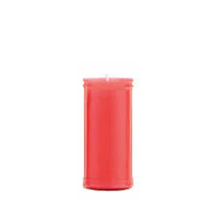 Pack De 6 Unidades - Vela Para Difuntos Plastificada Roja Ø55x130mm