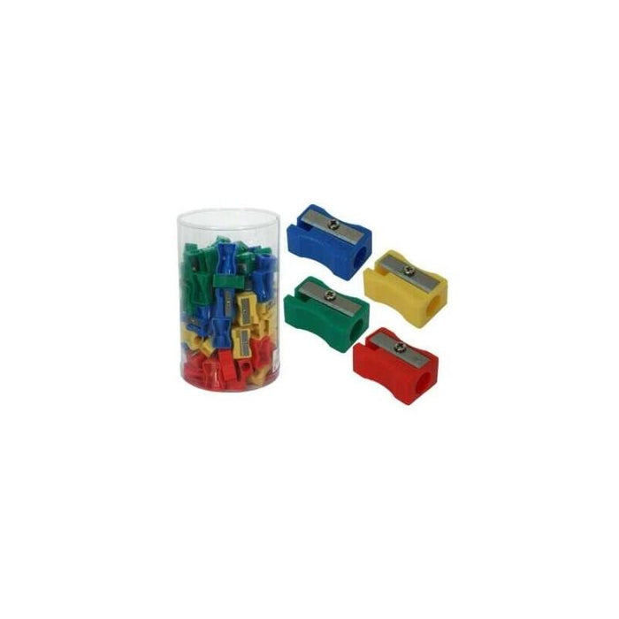 Pack De 72 Unidades Bismark Afilalapiz De Plastico Para Lapices Normales - Colores Surtidos