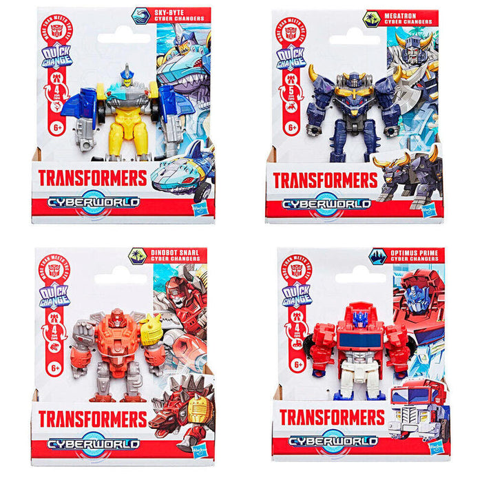 Pack De 8 Unidades - Figura Cyberworld Transformers 10cm Surtido