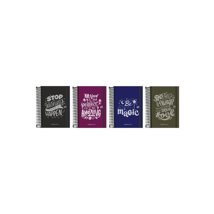 Pack De 8 Unidades Oxford Be Inspired Agenda Escolar Con Espiral - Castellano - Tapa Extradura - Formato Octavo - Dia