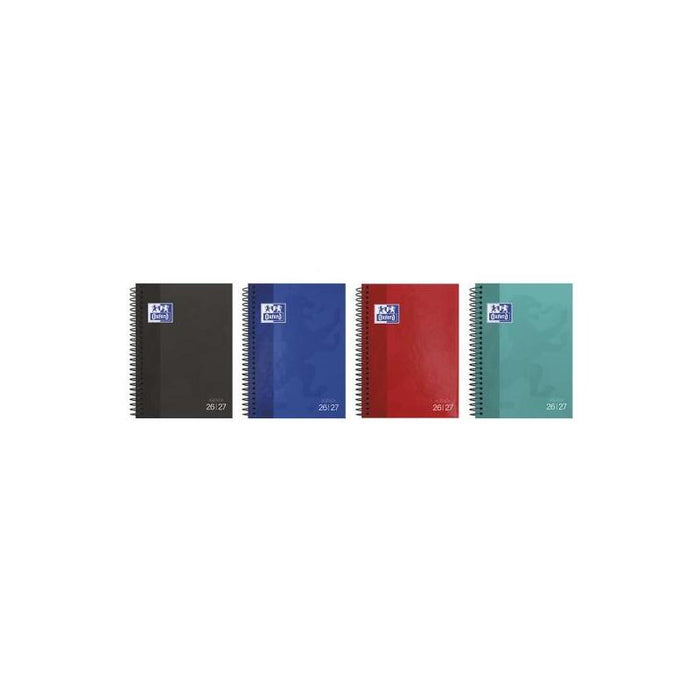 Pack De 8 Unidades Oxford School Agenda Escolar Con Espiral - Castellano - Tapa Extradura - Formato Octavo - Semana