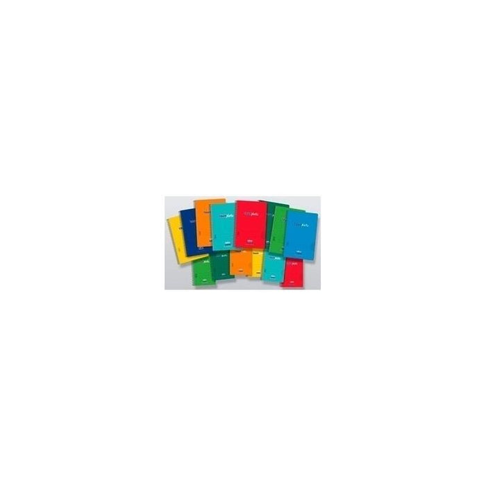 Pack De 8 Unidades Zorrilla Cuaderno Espiral Tauroplastic 80h Folio 90gr Liso T/ Pp Colores Surtidos