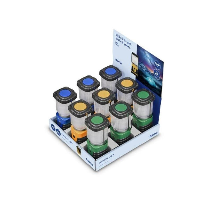 Pack De 9 Unidades Hama L250 Linternas Led - Bateria - 250 Lumenes - Gancho Plegable - Autonomia Hasta 15h -