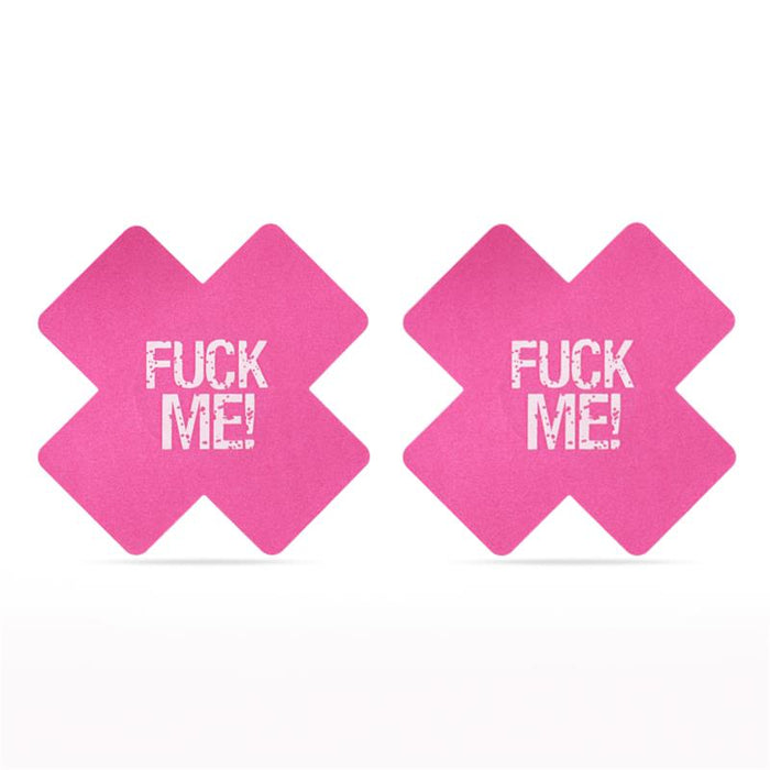 Pack Pezoneras Cruz Negro Y Rosa Fuck Me