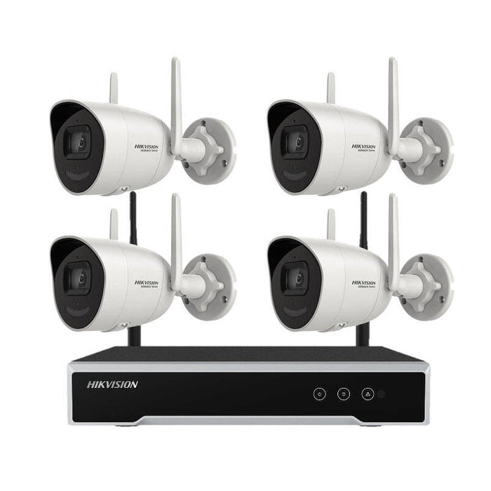 Pack Promo Nvr Ip 4ch 4mp + 4 Cámaras Bullet Ip 2mp Wifi Hikvision