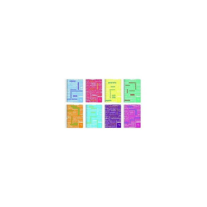 Pacsa Cuaderno Asignaturas 80 Hojas 4x4 Tapas Polipropileno Folio 90gr "Geografía" -4u-