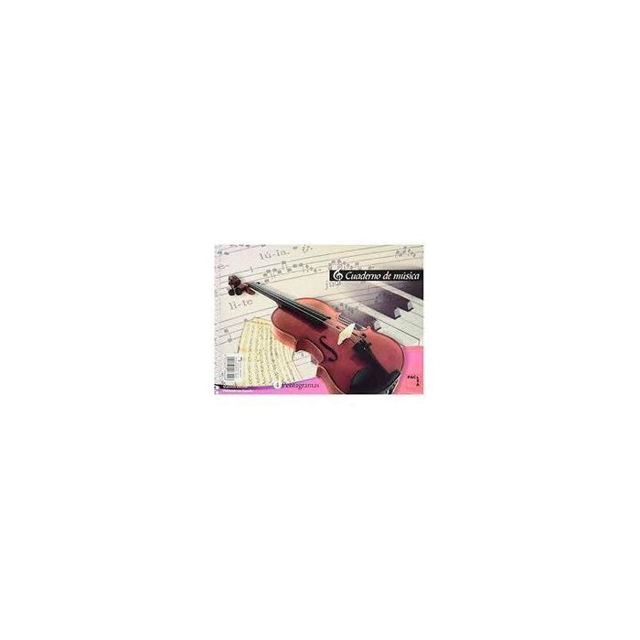 Pacsa Cuaderno Musica 20 Hojas 4 Pentagramas Tapas Carton 4º 80gr -20u-