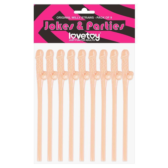 Pajita De Pene Pack De 9