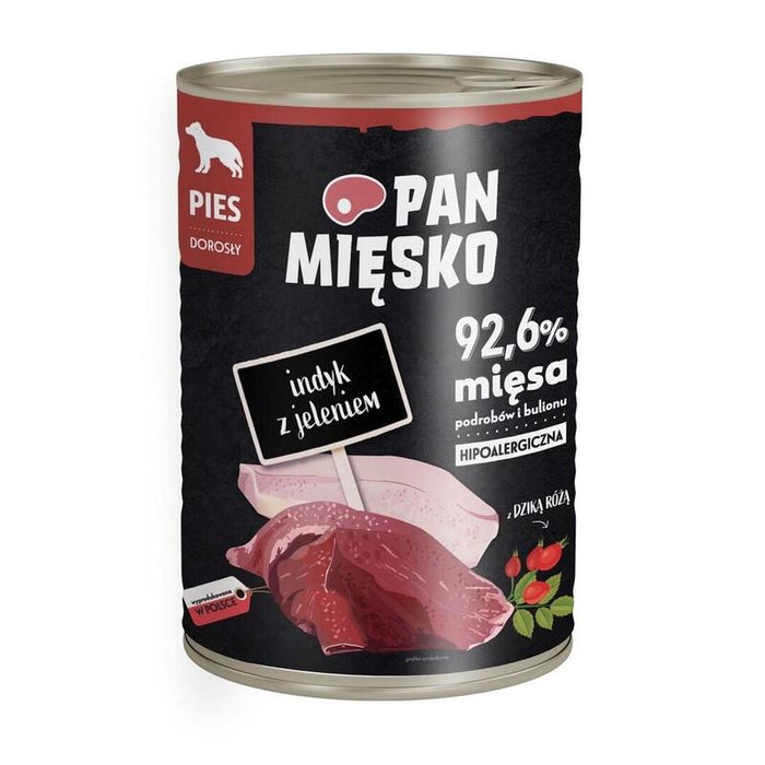 Pan Miesko Pavo Con Venado  Comida Húmeda Para Perros  400g