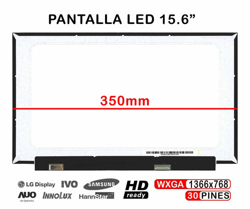 Pantalla Led Mate De 15.6" Para Portátil N156Bga-Ea4 Rev.C9 350Mm 30 Pines