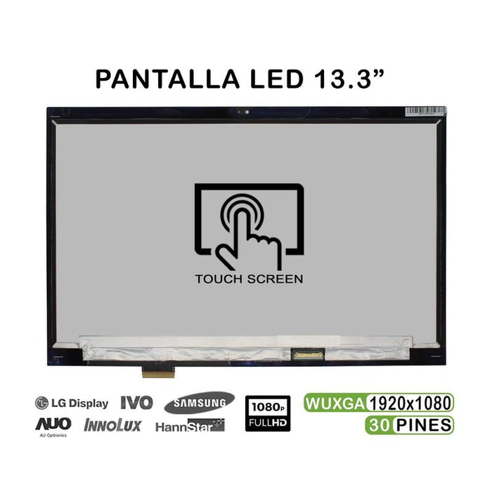 Pantalla Con Cristal De 13.3" Para Portátil Lenovo Thinkpad X380 Yoga 20lh Fhd 02da168