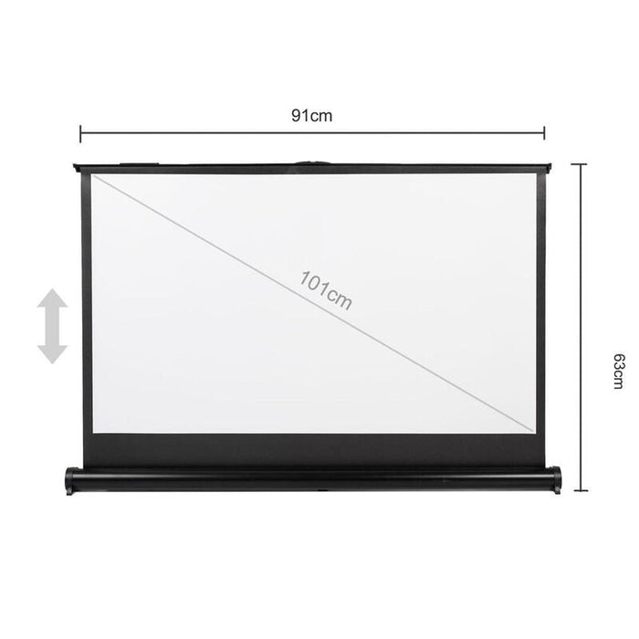 Pantalla De Proyección Portátil Maclean Compact 40 16:9 Independiente Oficina Cine Blanco Mate Hogar