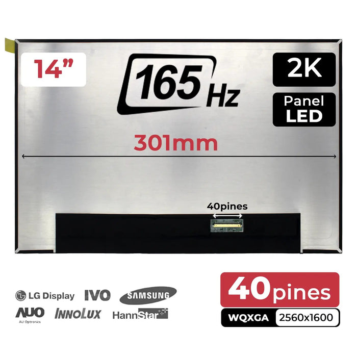 Pantalla Led De 14" Para Portátil Ne140Qdm-Ny1 Ne140Qdm-Nx8 165Hz