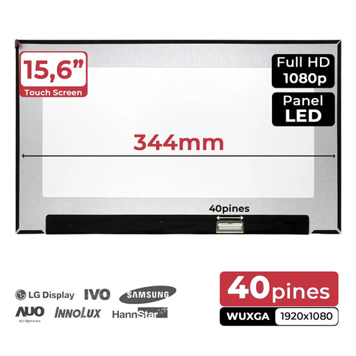 Pantalla Led De 15.6" Fhd Nv156Fhm-T0A V8.1 40 Pin