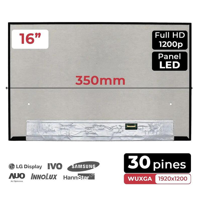 Pantalla Led 16" 1920x1200 Fhd Para Portátil N160jca Eel Rev.A1 30 Pines