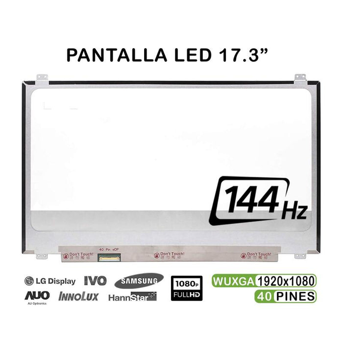 Pantalla Led De 17.3" Para Portátil B173han03.2 144hz Fhd G Sync