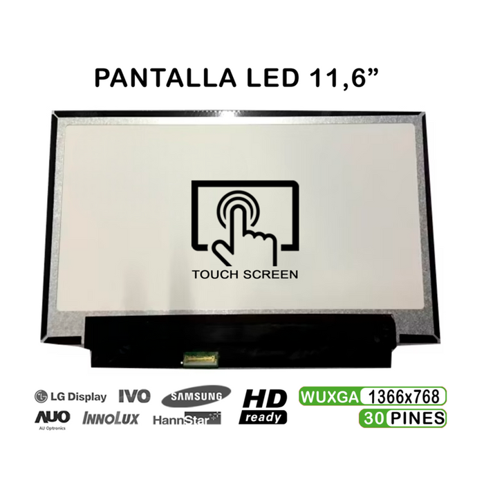 Pantalla Led + Táctil De 11.6" Para Portátil Acer Aspire V5 132p V5 132p 2446 B116xan02.2 Sin Marco