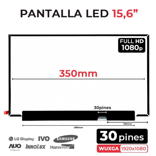 Pantalla Para Portátil Asus E510 E510Ka E510Ma E510Mans F1500 F1502 F1504 K3500 K3502 K3504 Km513 Km3500 L510 M1502 N3502 Series