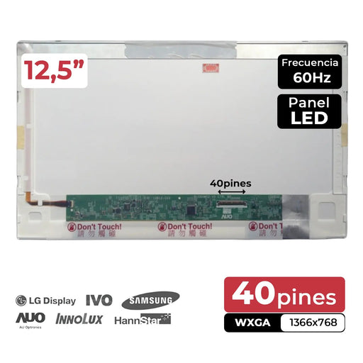 Pantalla Led De 12.5" Para Portátil B125Xw02