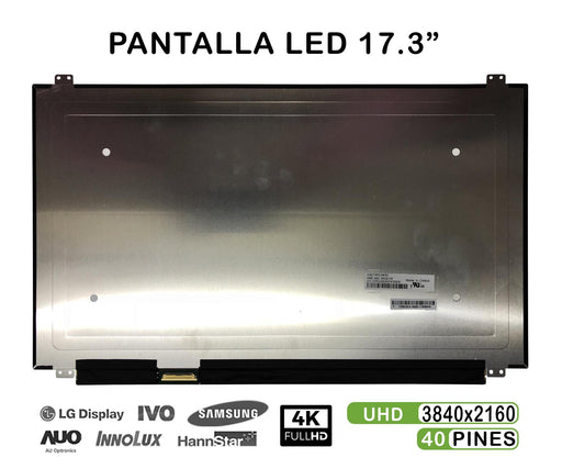 Pantalla Led De 17.3" Para Portátil Lq173D1Jw31 3840X2160 40 Pines