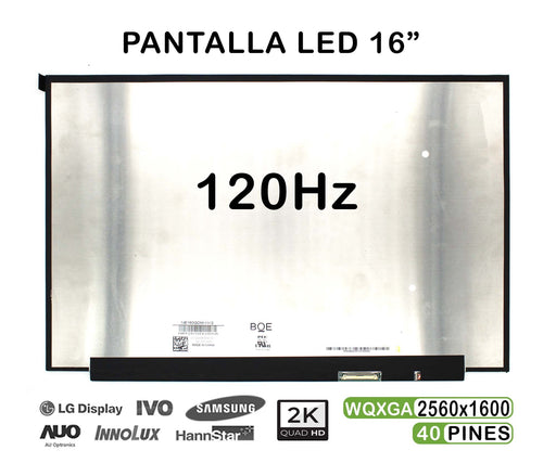 Pantalla Led De 16" Para Portátil Ne160Qdm-Ny2