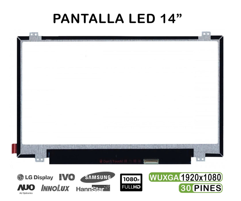 Pantalla Led De 14" Para Portátil Nt140Fhm-N42