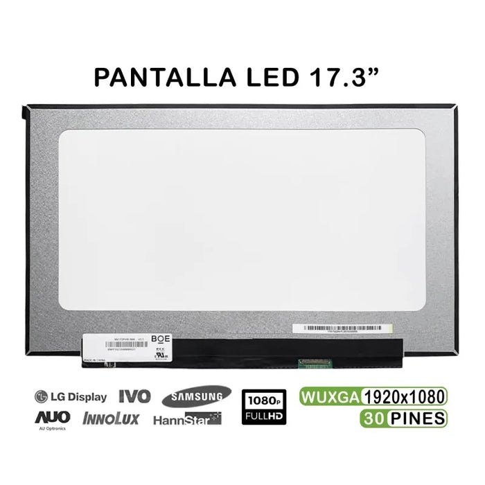 Pantalla Led De 17.3" Para Portátil Nv173Fhm-N4E