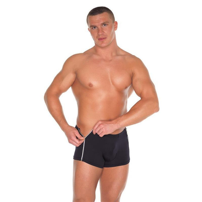 Pantalones Cortos Con 2 Cremalleras Negro Talla Unica
