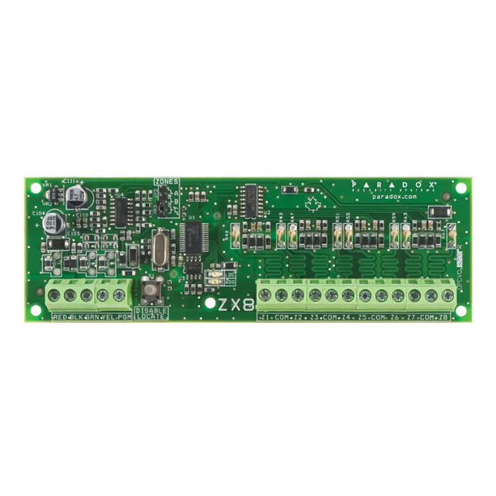Paradox Zx8 Módulo Expansor De 8 Zonas + 1 Salida Pgm. Grado 3. 