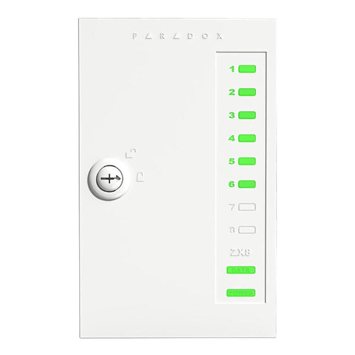 Paradox Zx82 Módulo Expansor De 8 Zonas. Leds Indicadores De Estado. Caja Abs Con Cierre. Grado 3
