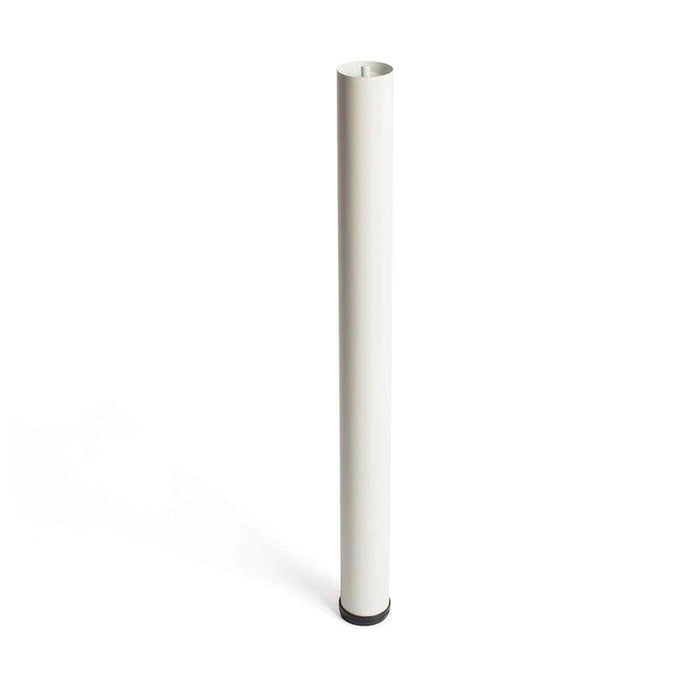 Pata Regulable Cilíndrica De Acero En Color Blanco Mod.406g. Altura 71cm Rei