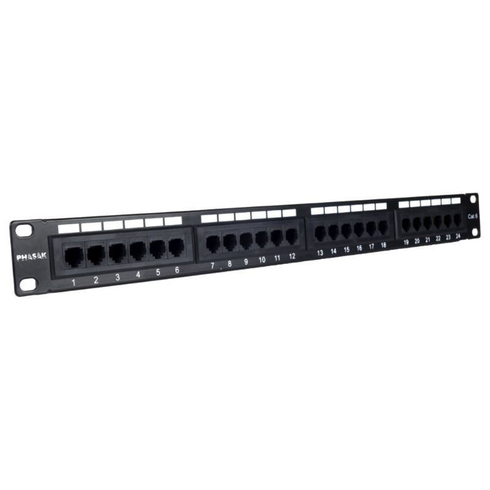 Patch Panel Phasak Pu 2971 24 Puertos Cat.6a Altura 1u