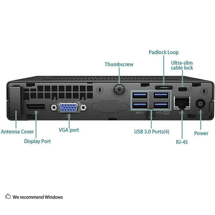 Mini Pc Reacondicionado  Hp Elitedesk 800 G2 Mini I5-6500t 16gb 240gb Ssd Win 11 Pro Instalado 1 Año De Garantia
