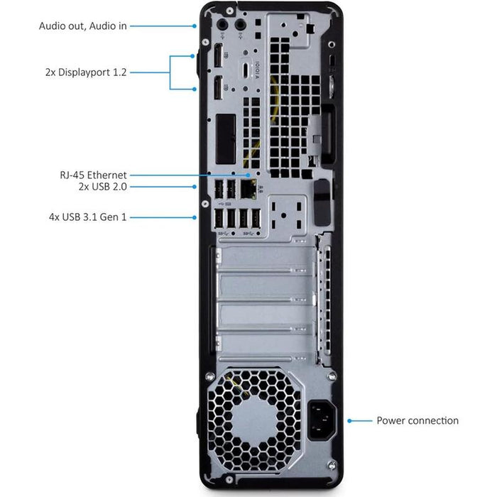 Pc Reacondicionado Hp Elitedesk 800 G5 Sff I3-8100 8gb 256gb Ssd + 500gb Hdd  W11 Pro Instalado 1 Año De Garantia