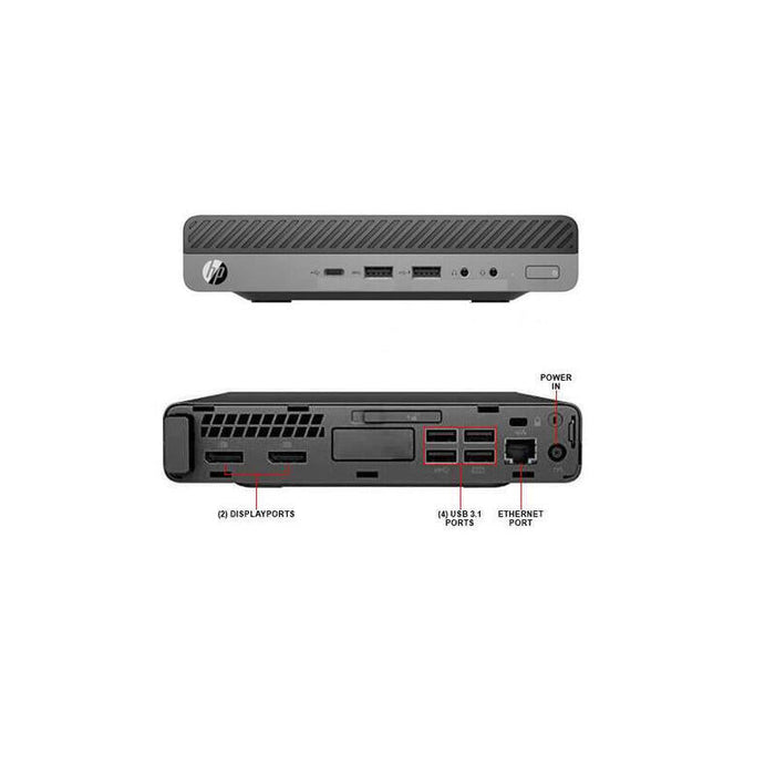 Pc Reacondicionado Hp Prodesk 600g3 Mini I5-7500t 8gb Ssd 256gb W10p Coa 1 Año De Garantia