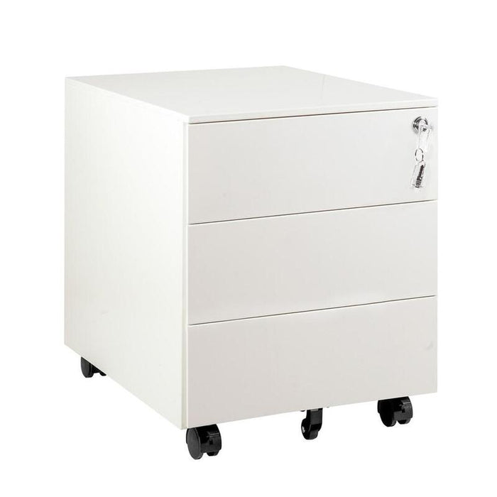 Pedestal Metálico Con Cerradura Xd-041-3-W Blanco