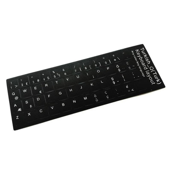 Pegatina Para Convertir Teclado En Idioma Turco Negro