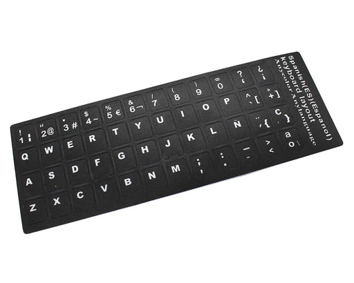 Pegatina Para Convertir Teclado En Idioma Español / Castellano Negro