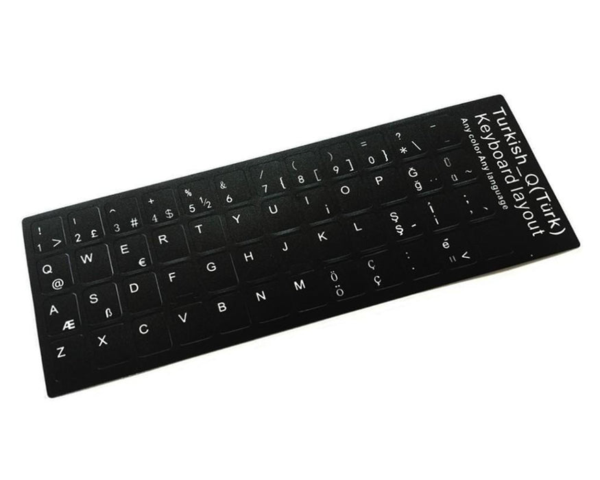 Pegatina Para Convertir Teclado En Idioma Turco Negro