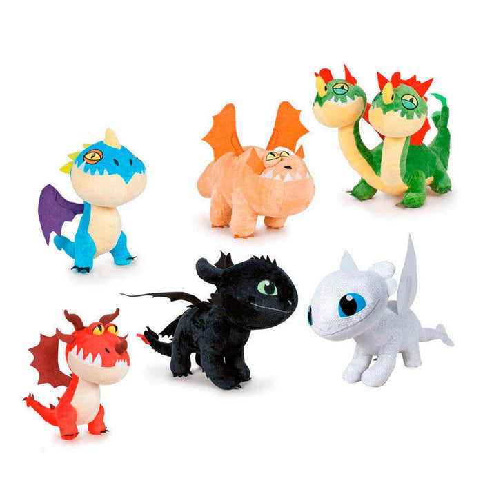 Peluche  Pack De 8 Unidades  Como Entrenar A Tu Dragon 3 Surtido 19cm