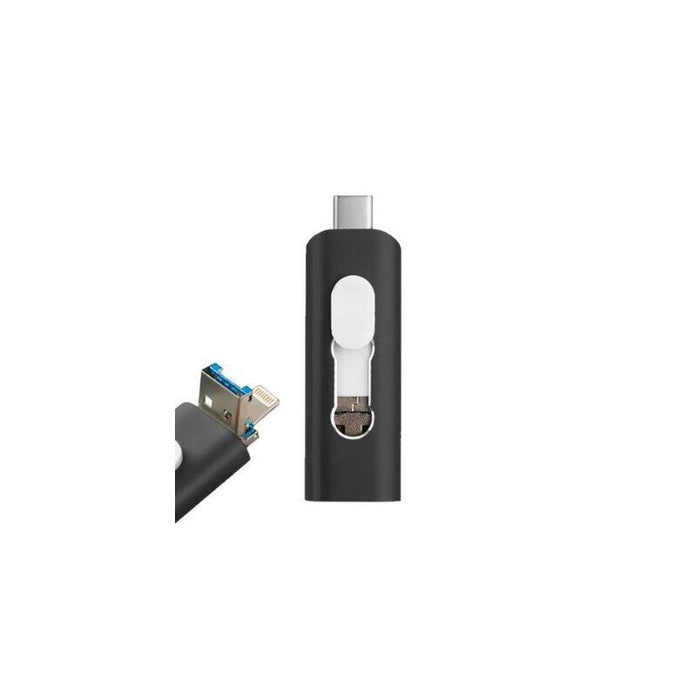 Pendrive 64gb 3 En 1 Cool Negro