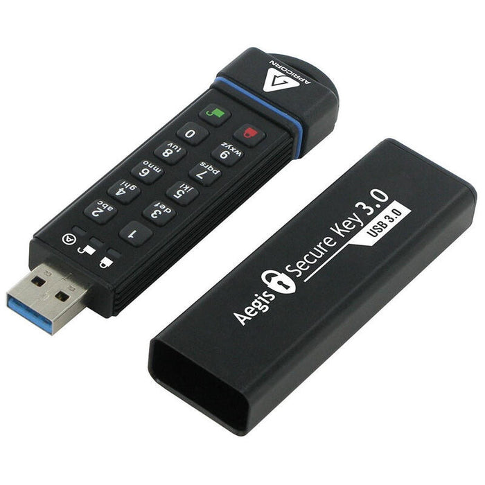 Pendrive Apricorn Usb 3.0 120gb Securekey 256bit Aes-Xts, Ip58,