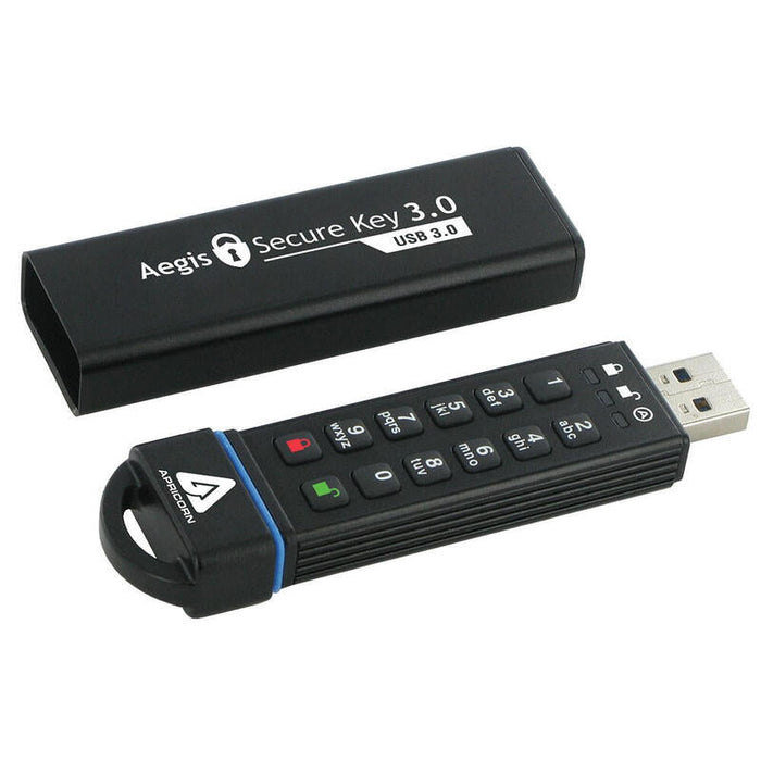 Pendrive Apricorn Usb 3.0 120gb Securekey 256bit Aes-Xts, Ip58,