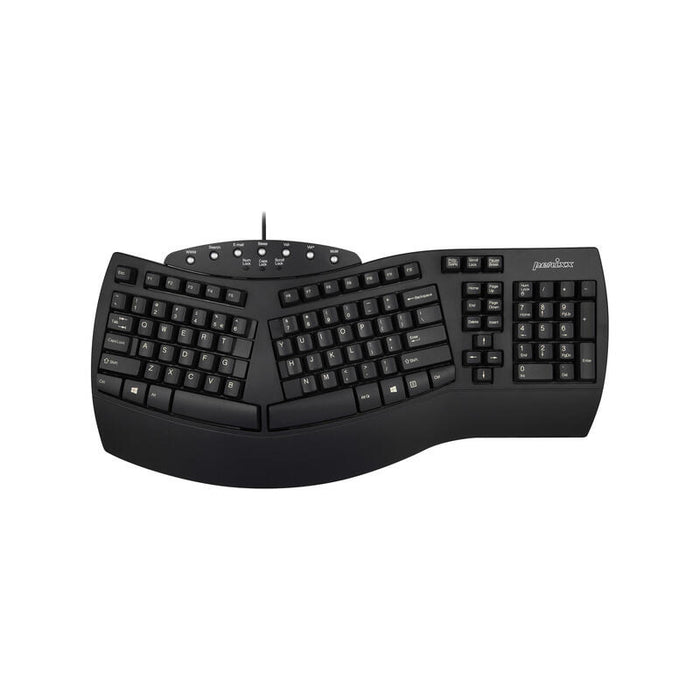 Perixx Periboard-512 De, Ergonomic Usb Keyboard, Negro
