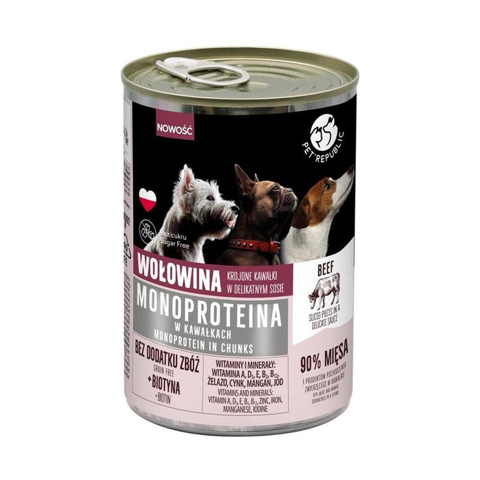 Pet Republic Monoprotein Beef - Comida Húmeda Para Perros - 400g