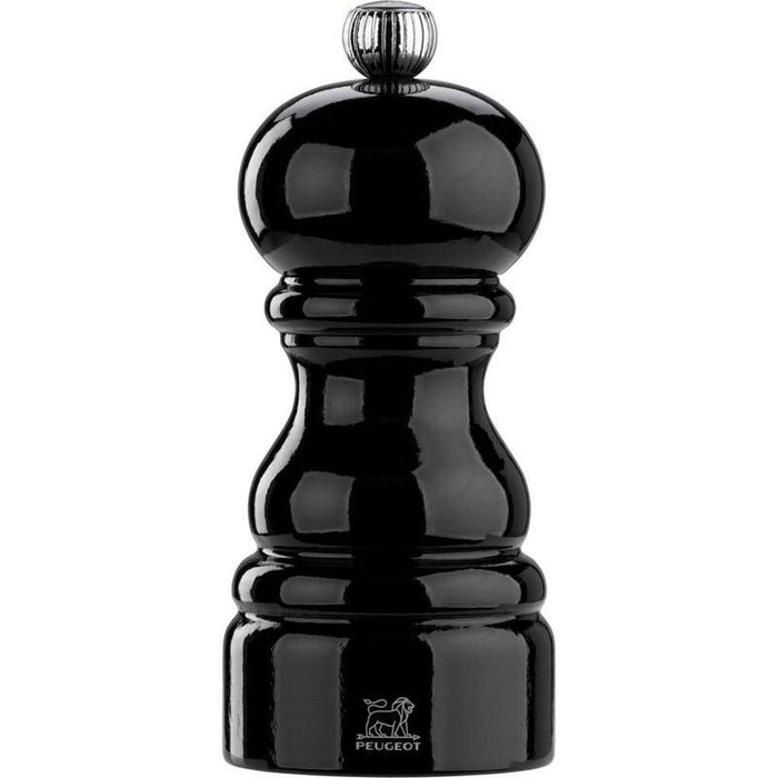 Peugeot Paris Pepper Mill 12 Cm Beech Wood Black Lacquered