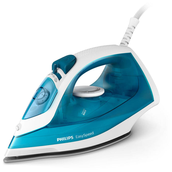 Philips Easyspeed Gc1744/20 Plancha Plancha Vapor-Seco Suela Antiadherente 2000 W Azul, Blanco