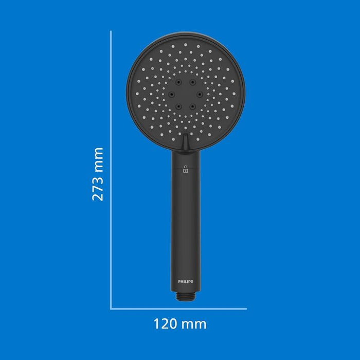 Philips Water Filtro De Ducha, 3 Modos De Rociado, Capacidad De Filtrado 1 Mes, Negro